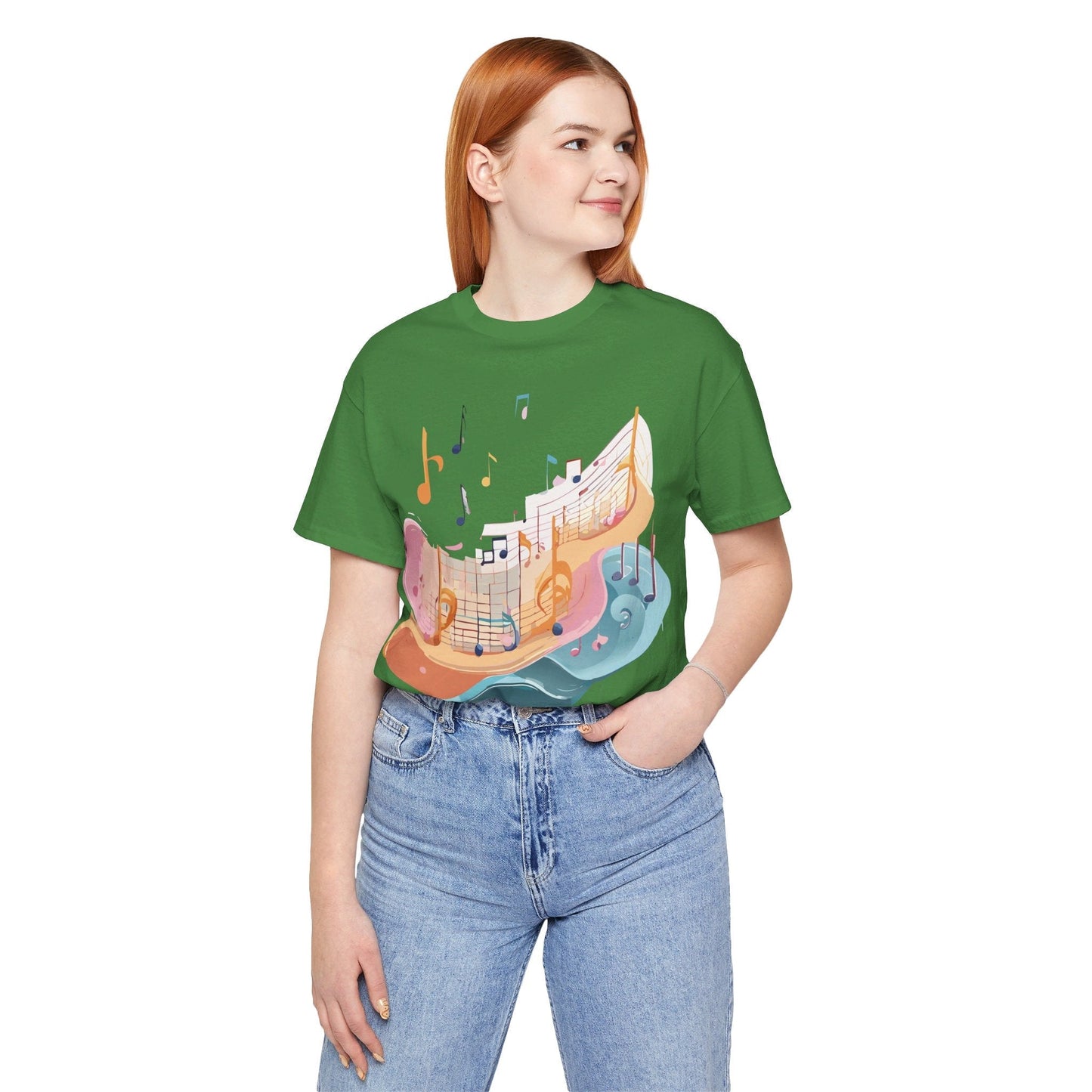 Music Graphic Unisex 100 Cotton Vintage Art with Musical Elements Tee 27