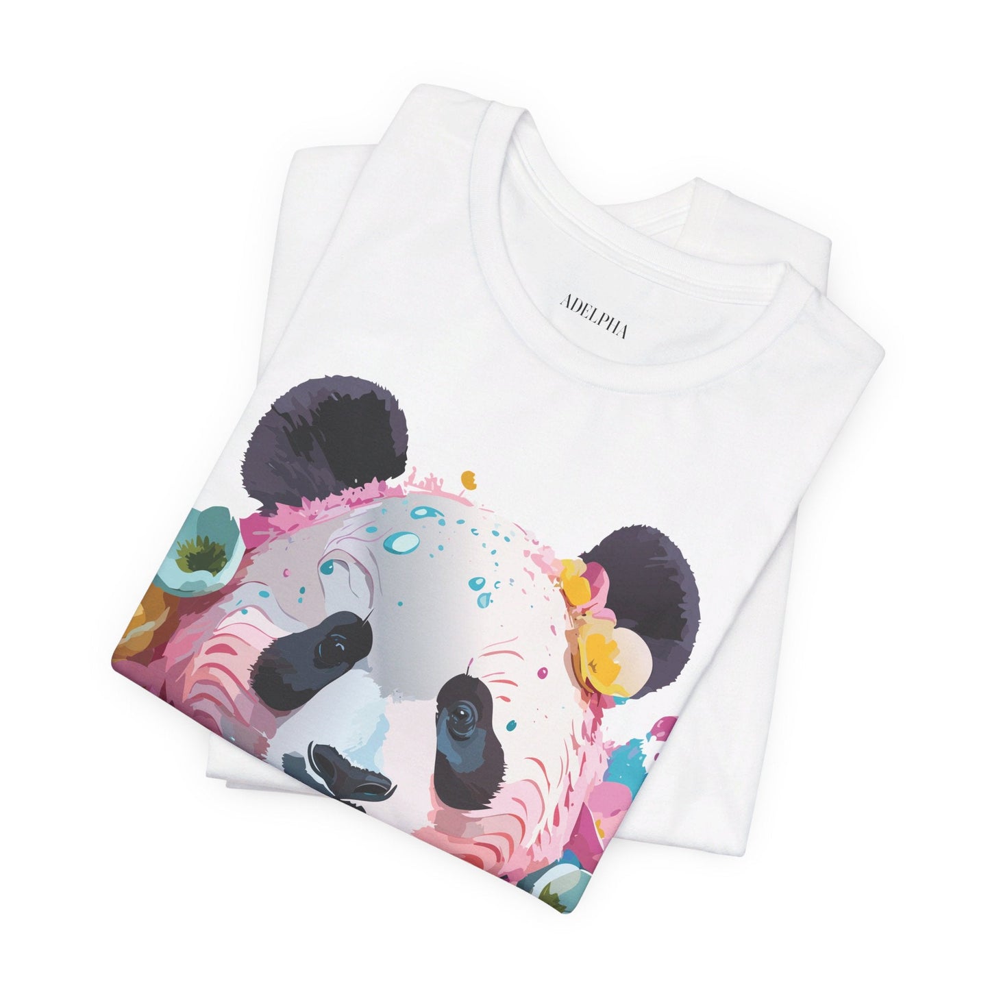 Panda Graphic Unisex 100 Cotton Vintage Art with Animal T-Shirt 6