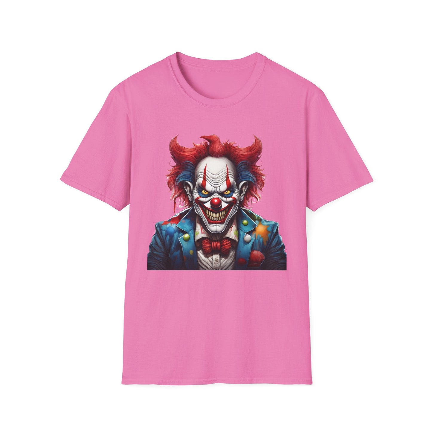 Unisex Clown Shirt With Funny Man Circus Print Tee Gildan Softstyle 64000 Classic Comfort Wear