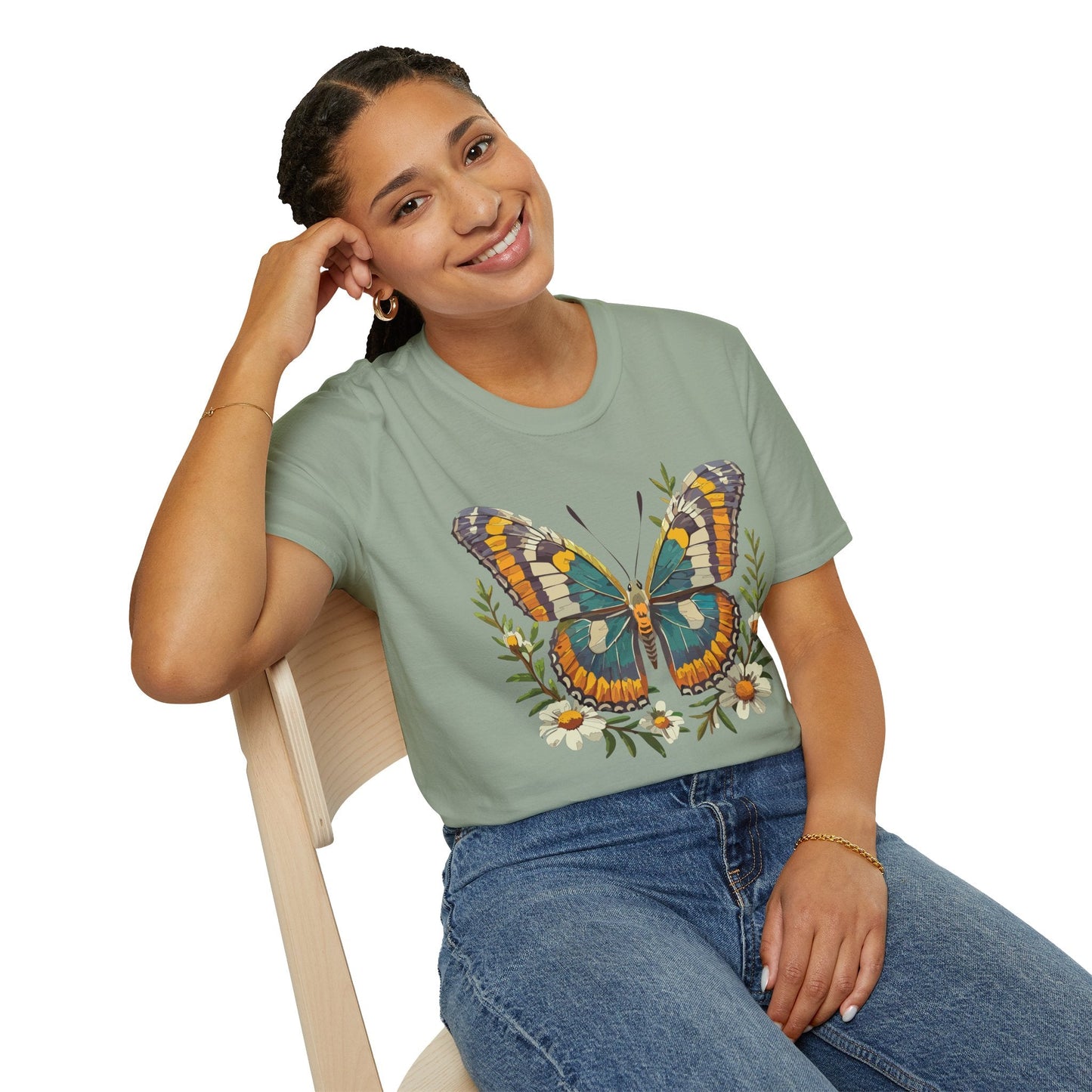 Monarch Butterfly Shirt Unisex T Shirt Softstyle 100 Percent Ring Spun Cotton Comfort