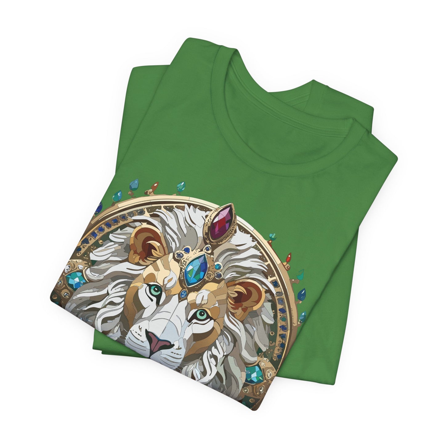 Unisex Lion Graphic Tee, Animal Shirt, Tee Shirt with Lion, Medallion T-Shirt, Animal Medallion Tees