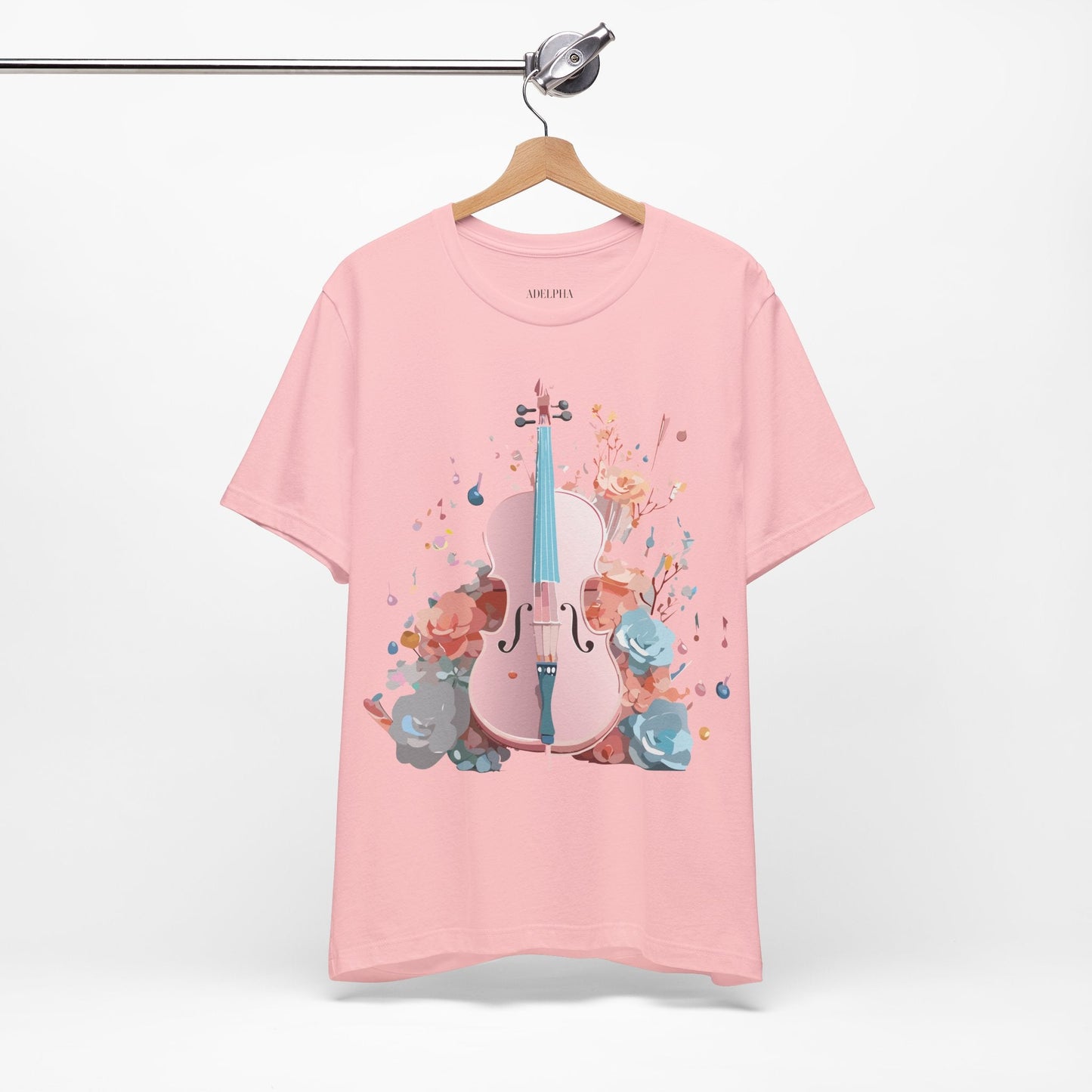 Music Graphic Unisex 100 Cotton Vintage Art with Musical Elements Tee 12
