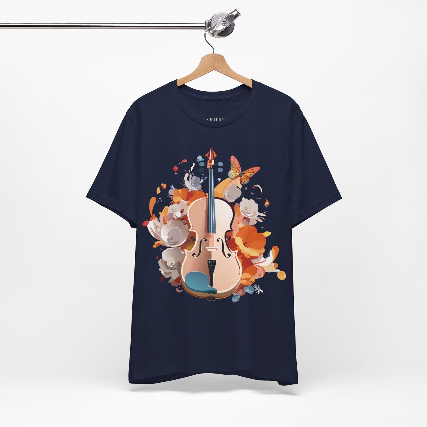 Music Graphic Unisex 100 Cotton Vintage Art with Musical Elements Tee 8