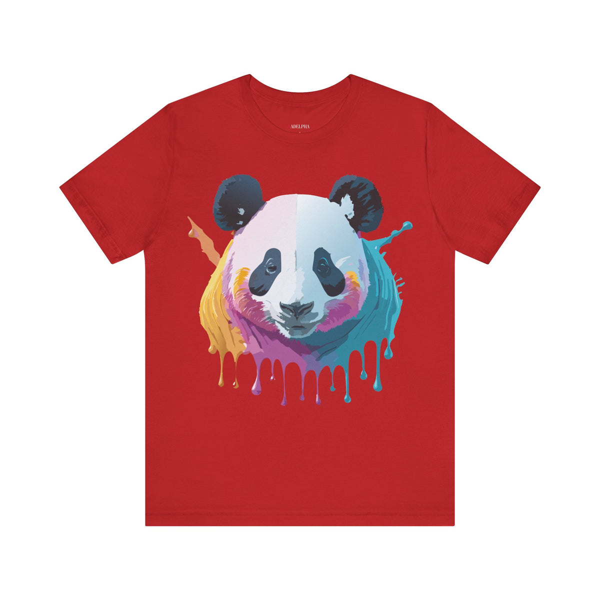 Panda Graphic Unisex Cotton Bella+Canvas Tee with Art Animal Design e143