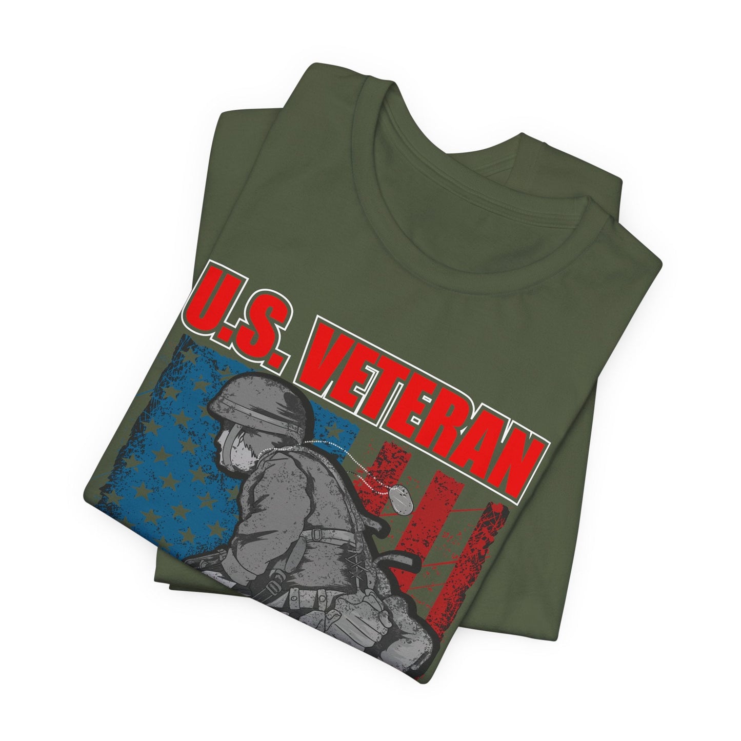 Army Veteran Patriotic Graphic Design Unisex Cotton T-Shirt v31