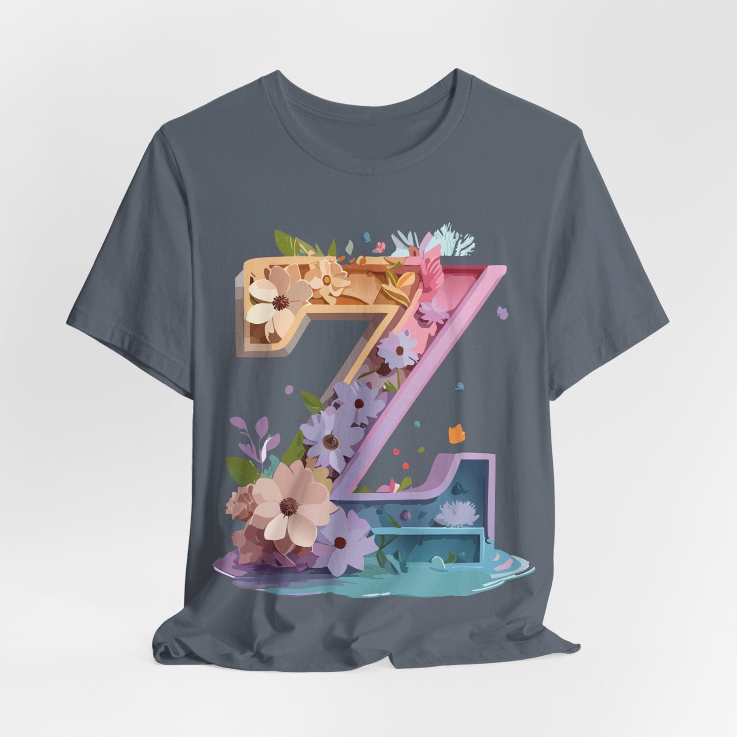 Letter Z Shirt Unisex Graphic Tee Adelpha Vintage Inspired Artwork Short Sleeve Jersey