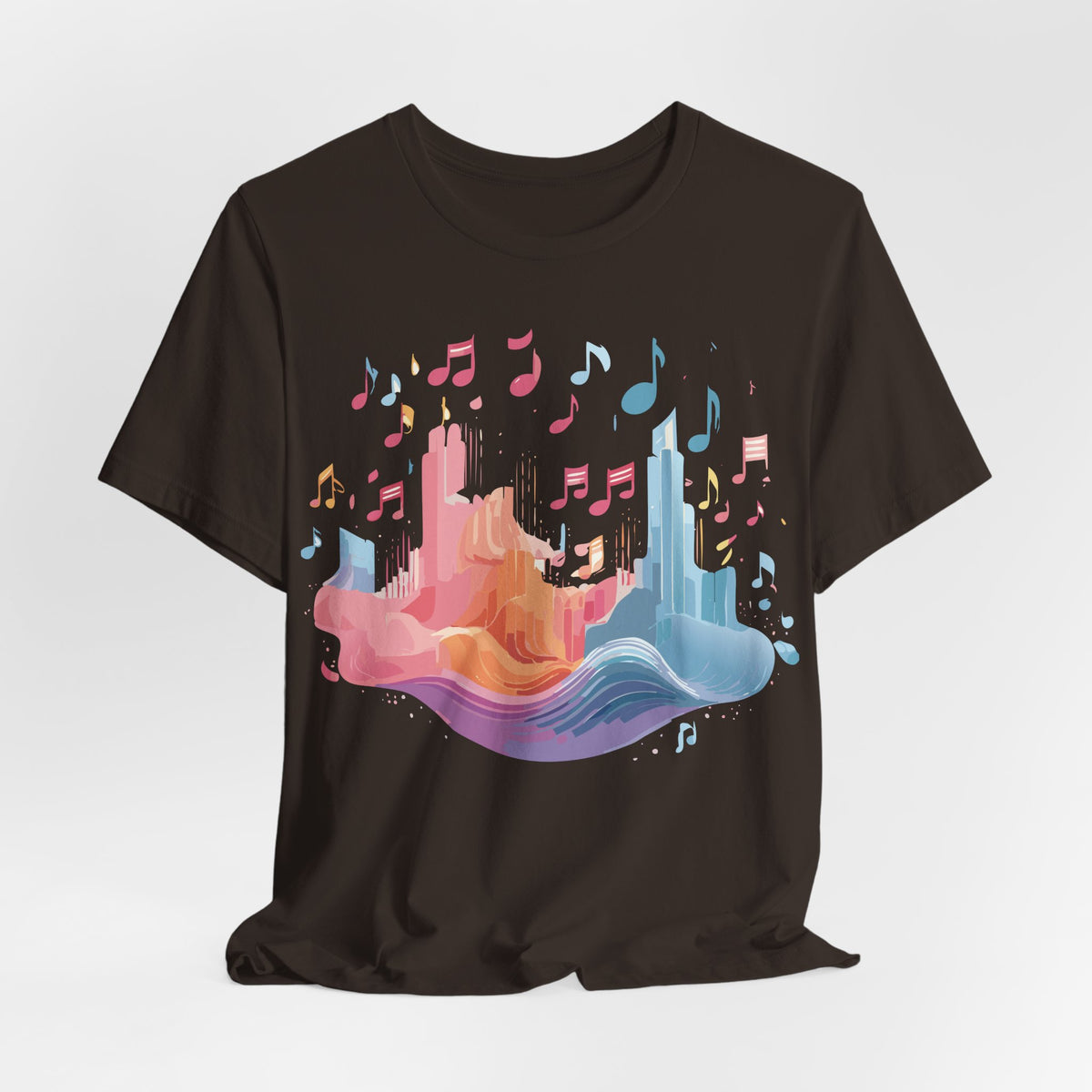 Music Graphic Unisex Cotton Bella+Canvas Tee with Art Design m91