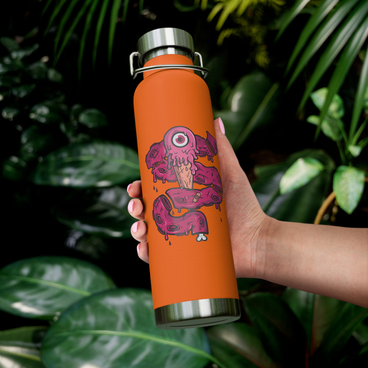 22oz Copper Insulated Water Bottle with Cartoon Design - CV72
