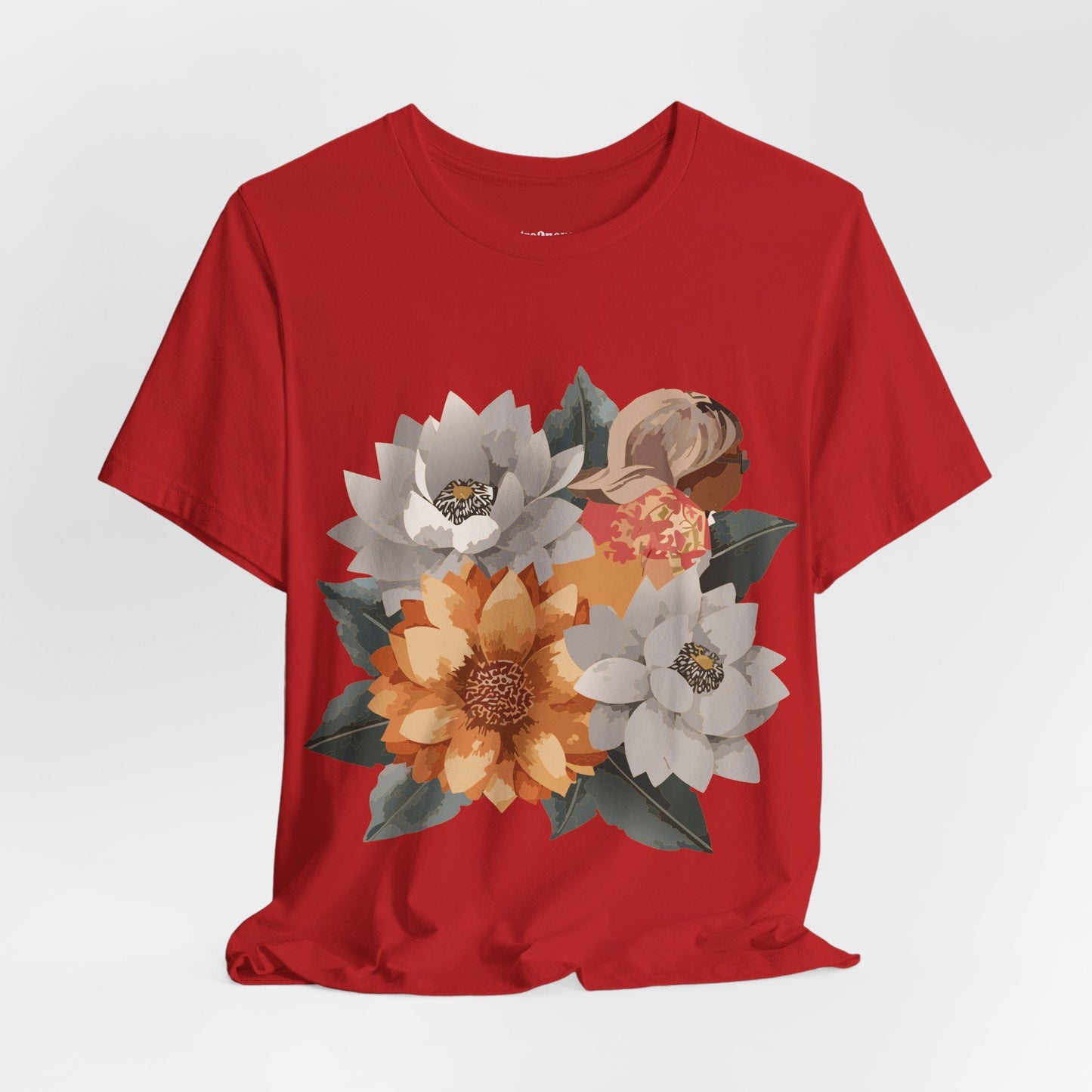 Retro2Nova Flowers Shirt Floral Shirt Unisex Floral Tee Lightweight Breathable Jersey