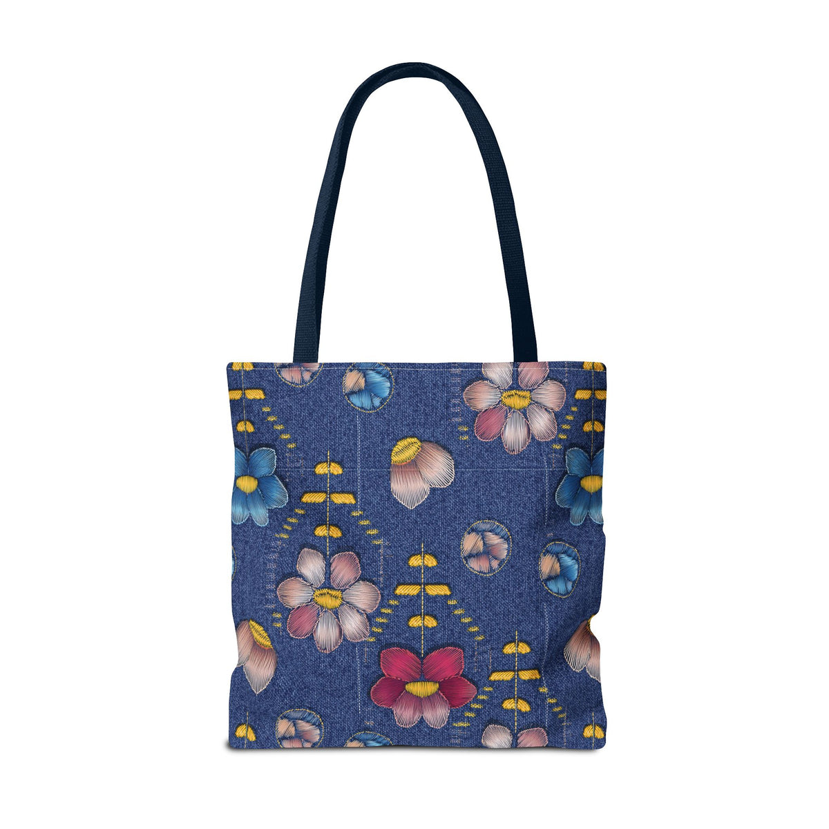 Denim Fabric Imitation Print Unisex Canvas Bag Poly Spun 3 Sizes Tote Bag 174
