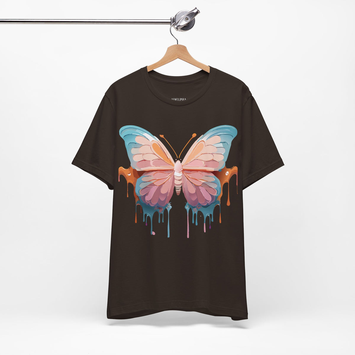 Butterfly Graphic Unisex Cotton Bella+Canvas Tee with Art Design n90