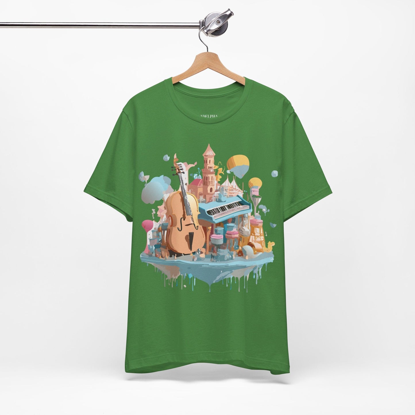 Music Graphic Tee Unisex Vintage Art Design By Adelpha Premium Short Sleeve T Shirt