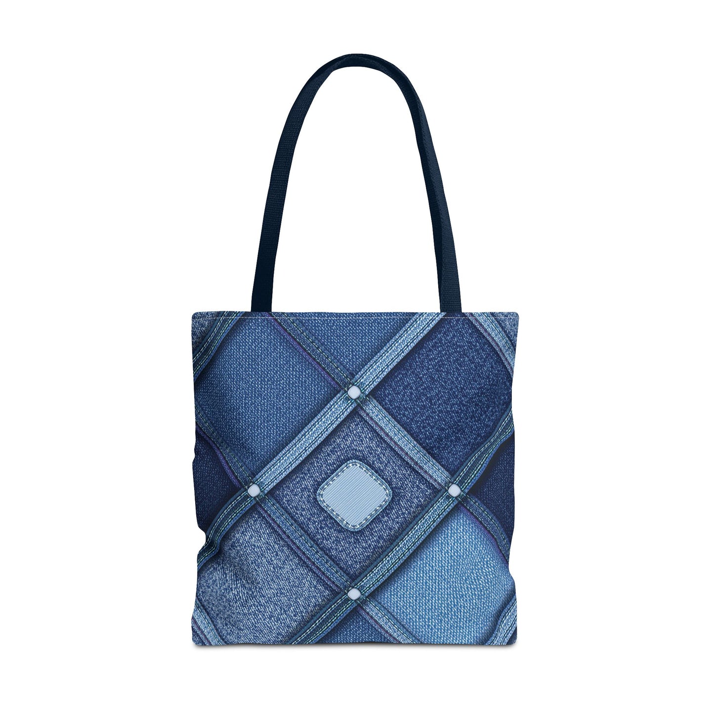 Denim Fabric Imitation Print Unisex Canvas Bag Poly Spun 3 Sizes Tote Bag 102