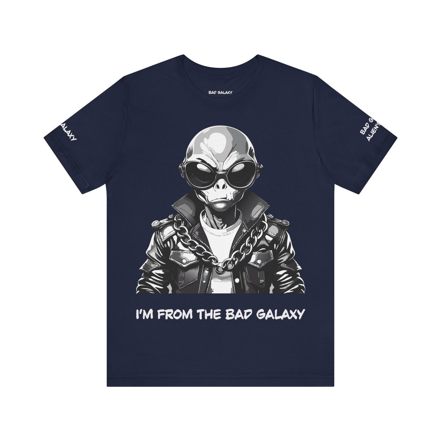 Tee Shirt With Alien From Bad Galaxy 100 Percent Cotton Made To Order Eco Friendly Inks Tee