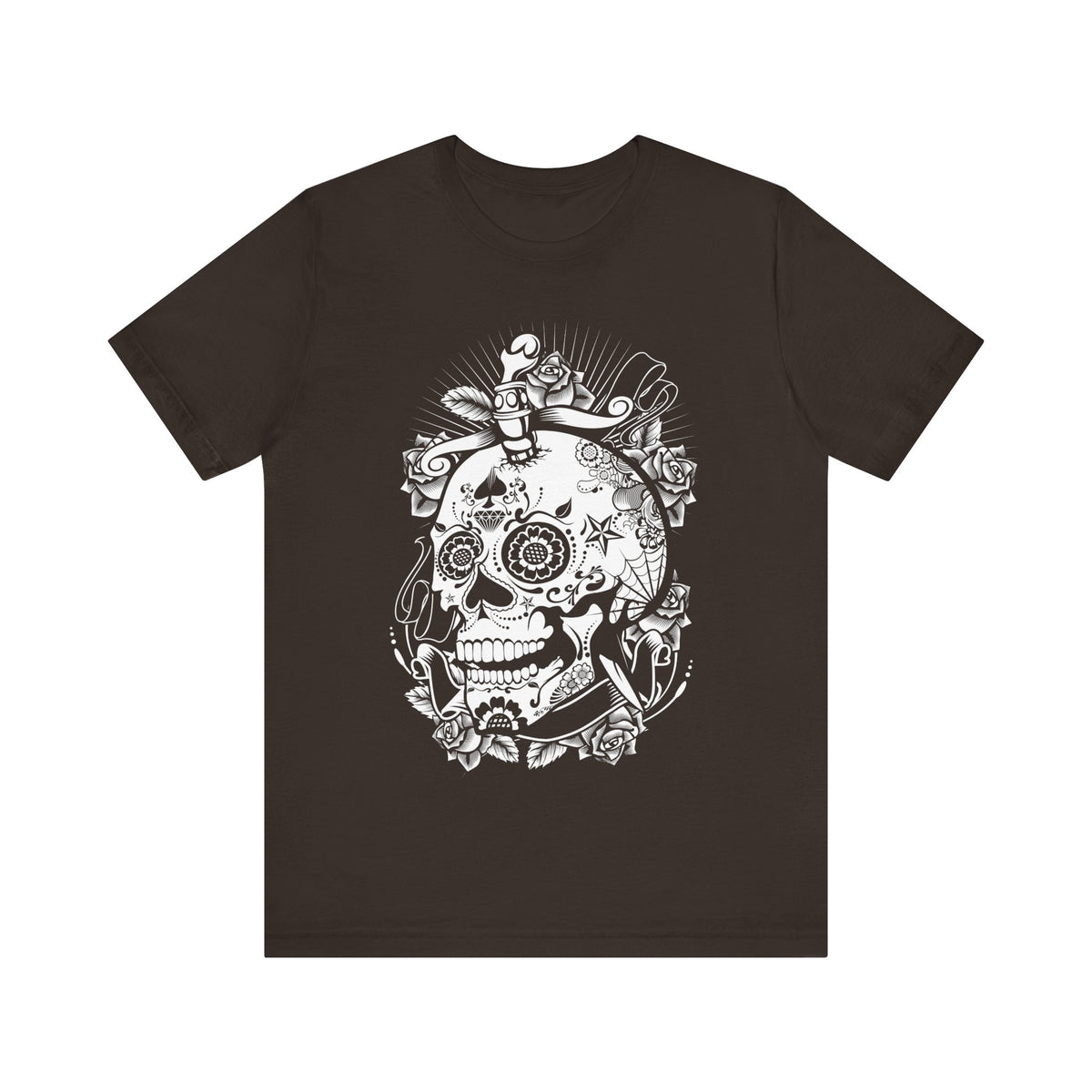 Skull Graphic Unisex Cotton Bella+Canvas Tee with Art Design