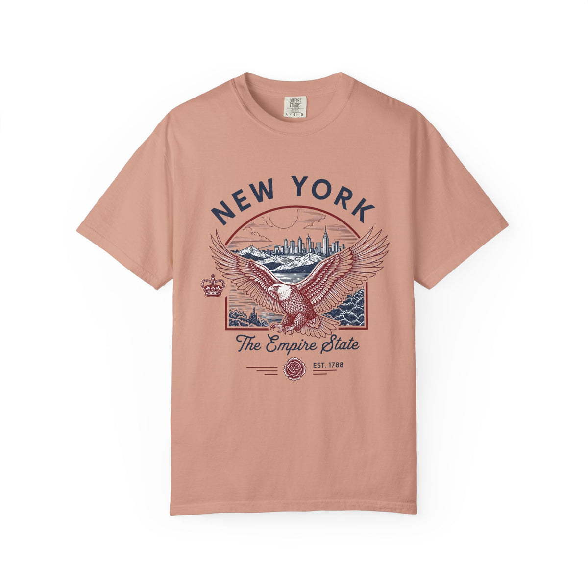 New York State Vintage Travel Tourist Graphic Gift Tee Unisex 100 Cotton Comfort Colors T-Shirt