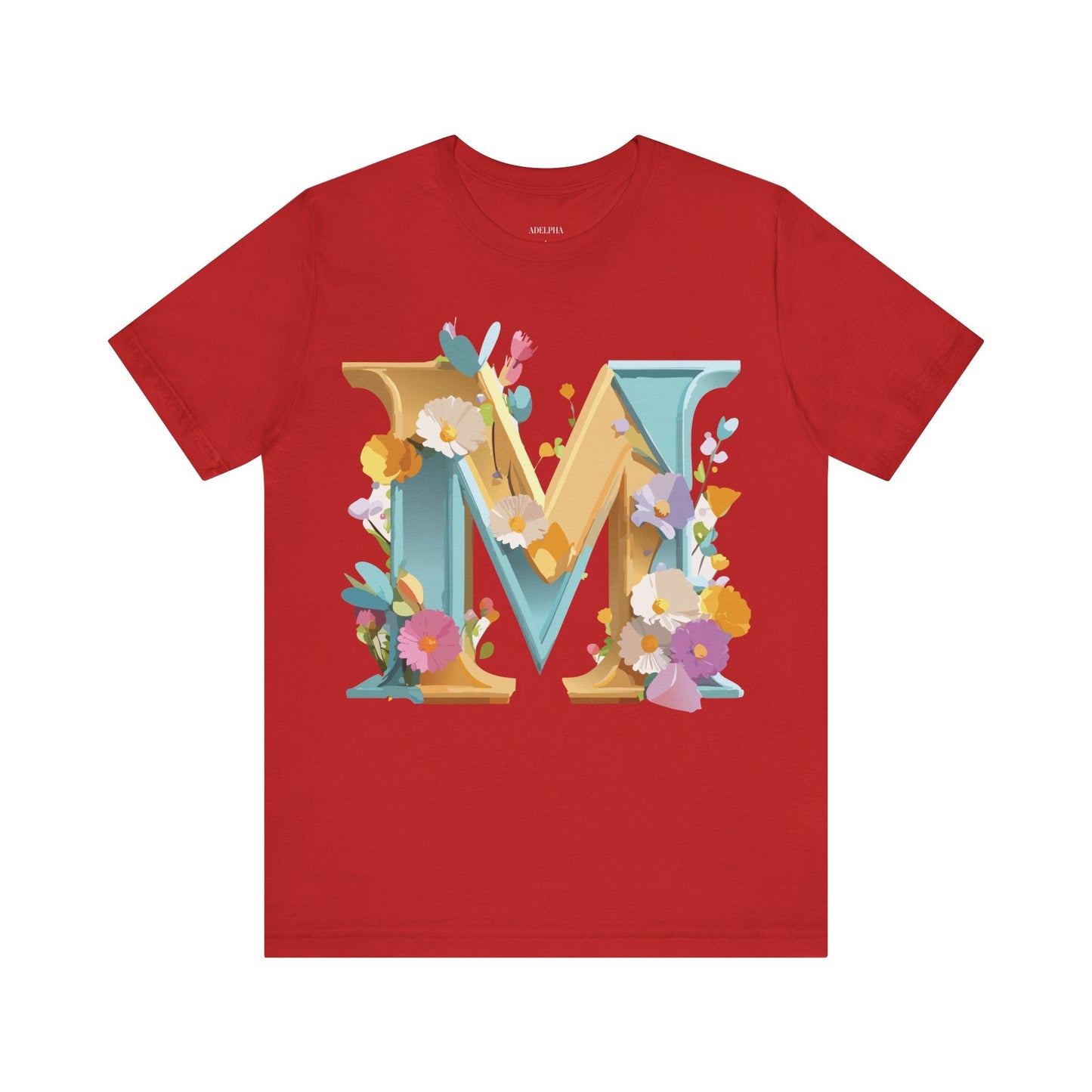 Letter M Shirt Unisex Graphic Tee From Adelpha Vintage Inspired Art Short Sleeve Jersey