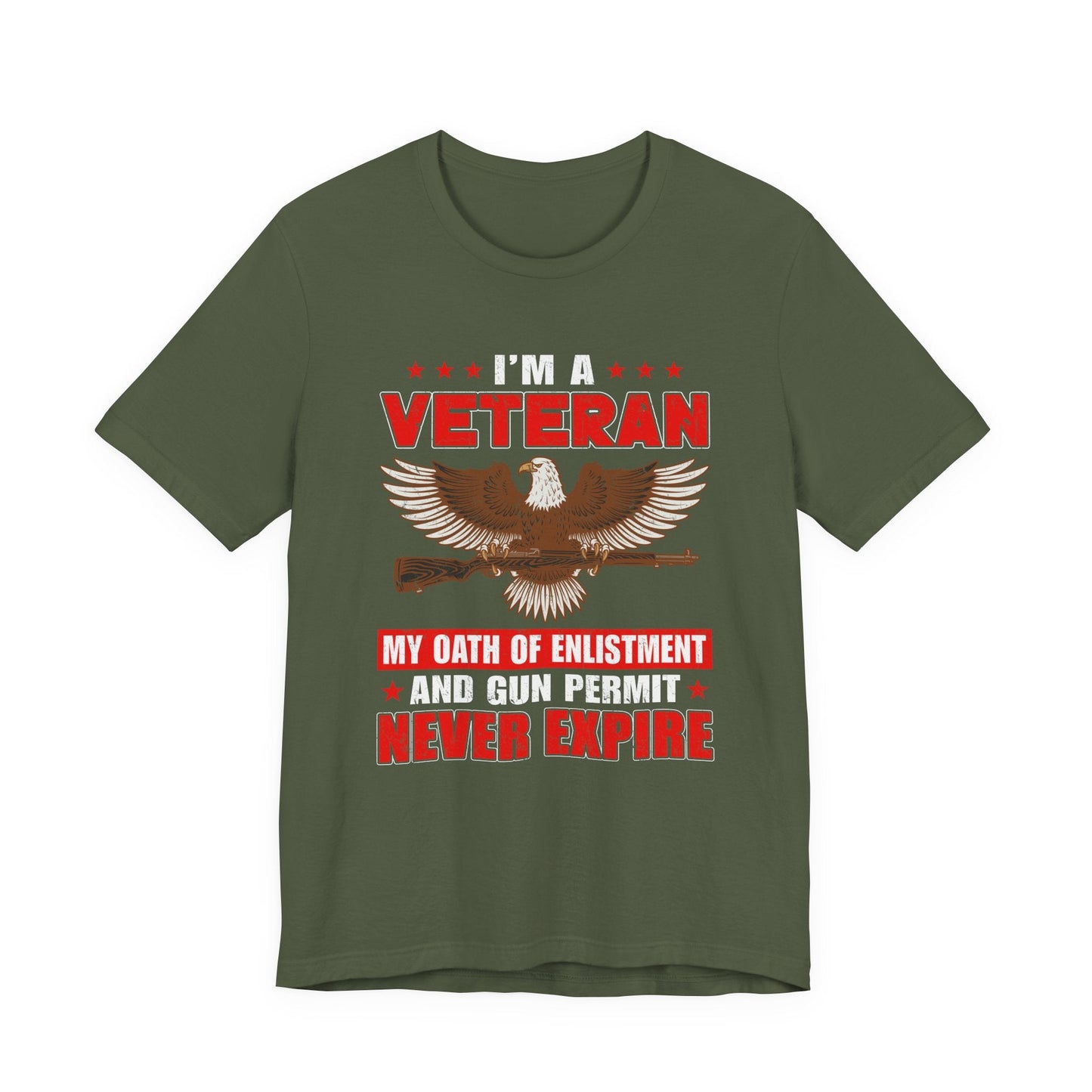 Army Veteran Patriotic Graphic Design Unisex Cotton T-Shirt v35