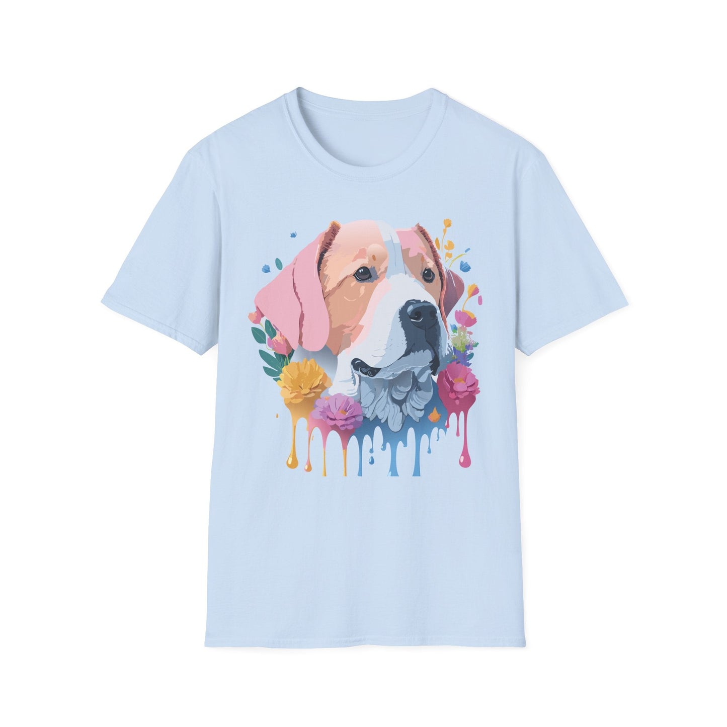Dog Shirt Unisex Softstyle Cotton Tee 64000 Graphic Animal Print
