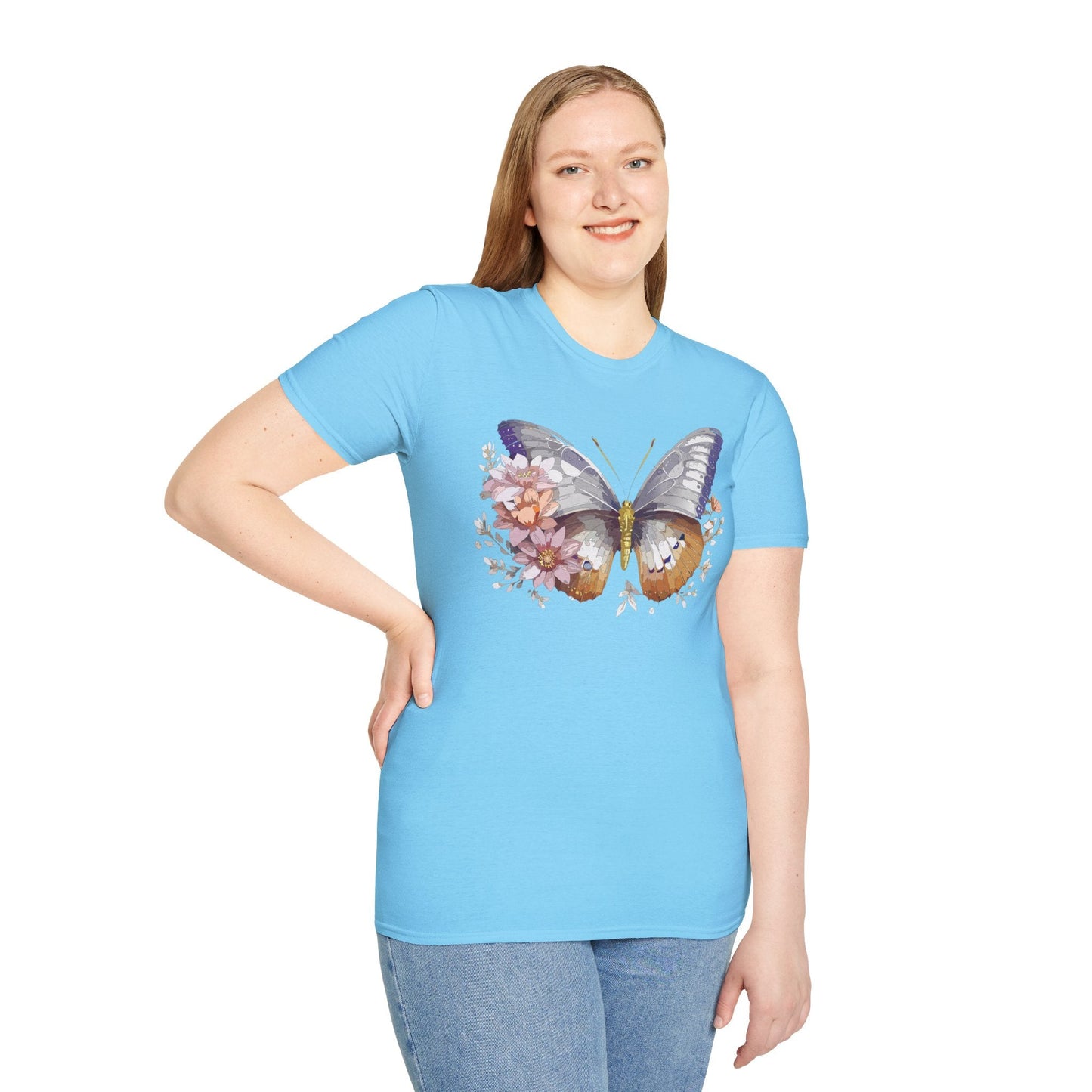 Butterfly Shirt Unisex T Shirt 100 Percent Ring Spun Cotton Gildan Softstyle Tee