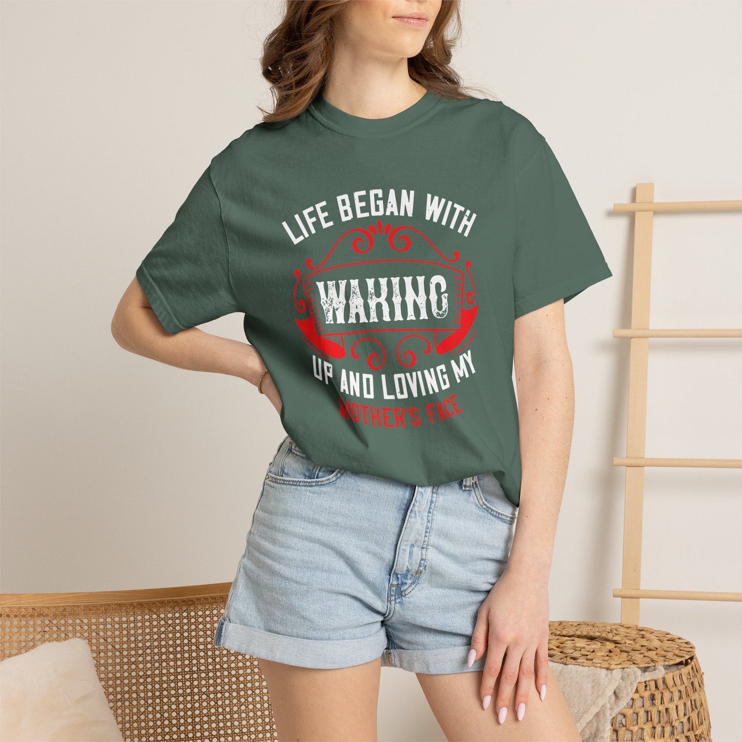Mom T-shirt Mother Day Mama Tee Unisex Comfort Colors Garment-Dyed Cotton h77