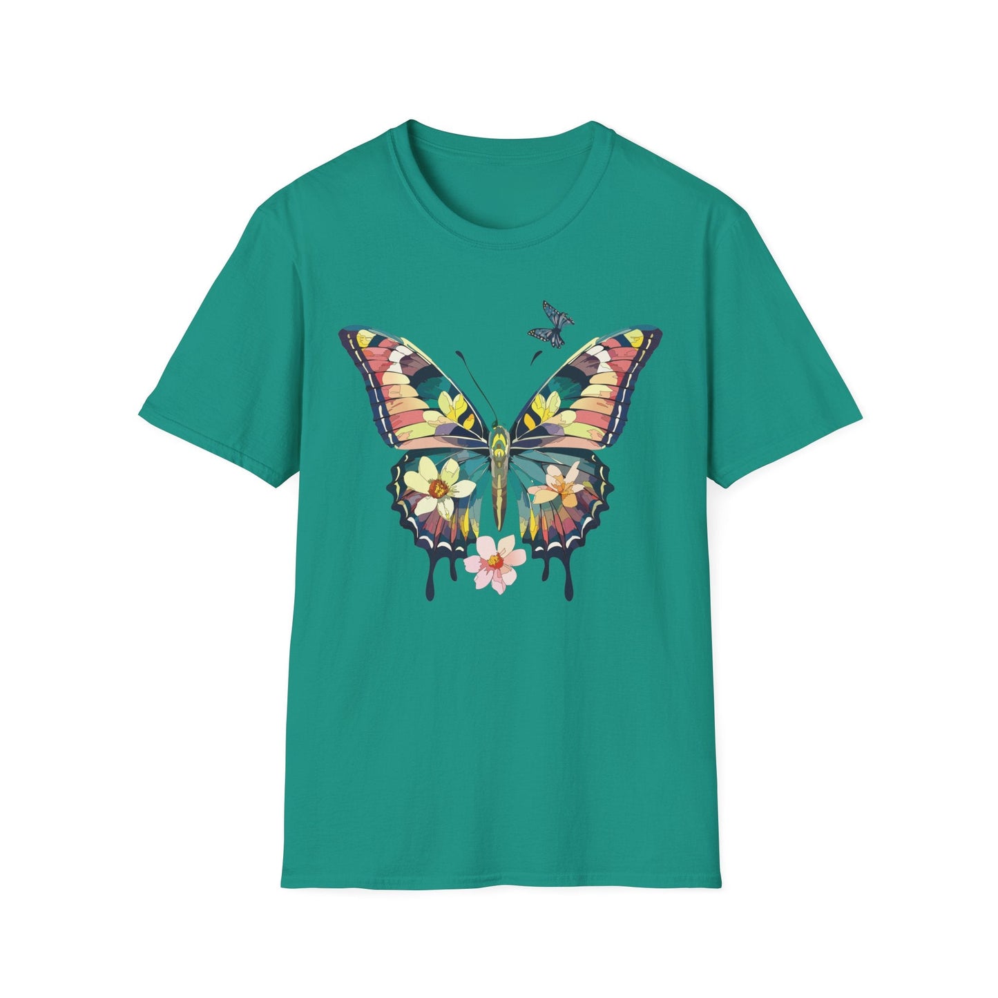 Butterfly T Shirt For Unisex Softstyle 64000 Short Sleeve Monarch Butterfly Tee Design