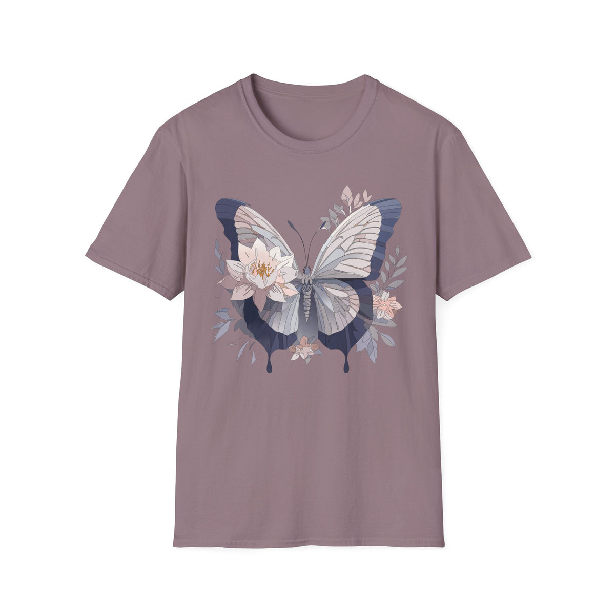 Floral Butterfly Flower Wings Graphic Design Unisex 100 Cotton Gildan T-Shirt