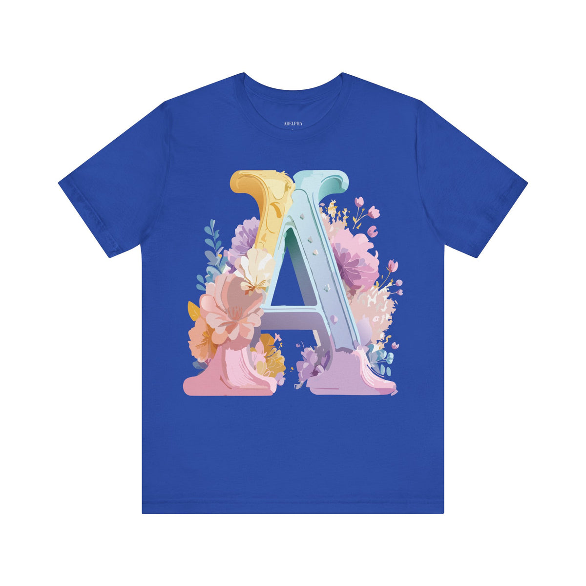 Letter A Graphic Unisex Cotton Bella+Canvas Tee with Art Letter Design