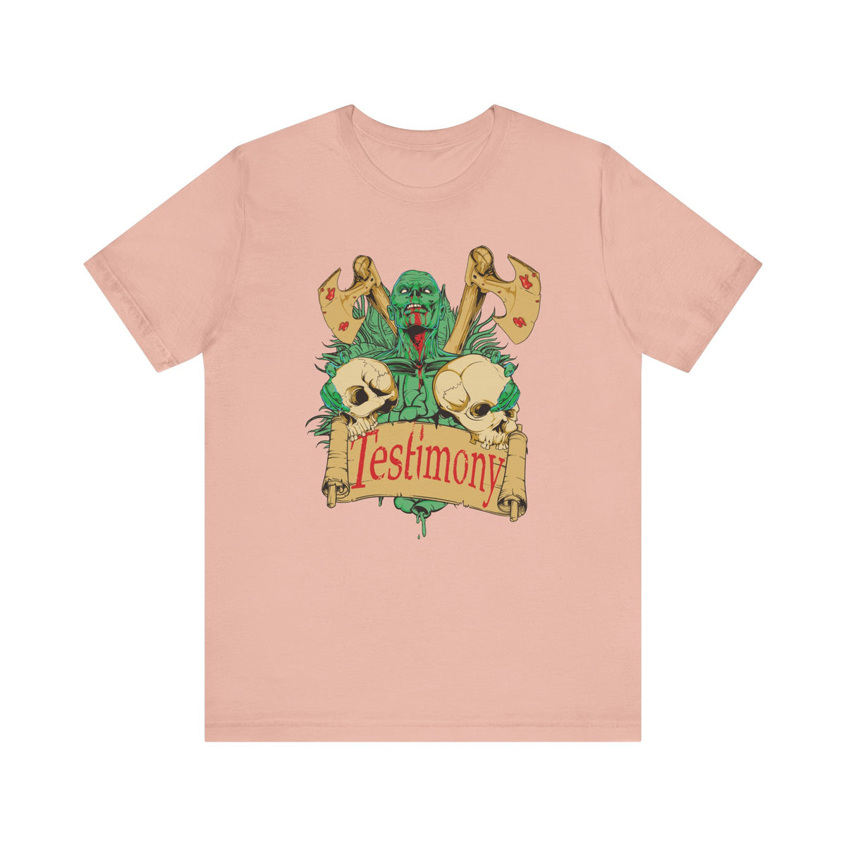 Cthulhu Skull Axes Testimony Tee Lovecraft Horror Mythos Unisex Cotton Shirt Art-42