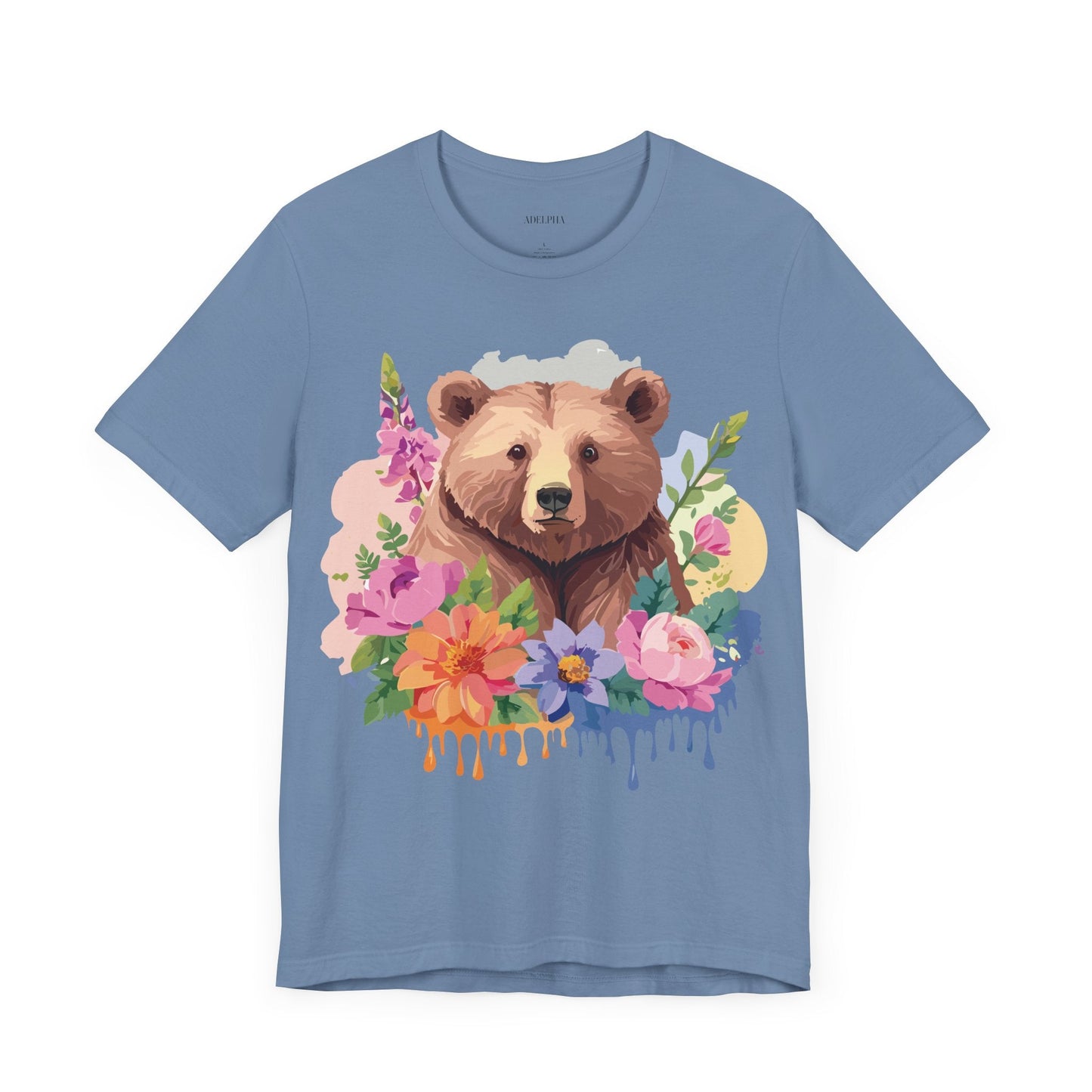 Adelpha Bear Graphic Tee Unisex Short Sleeve Art Design Vintage Inspired