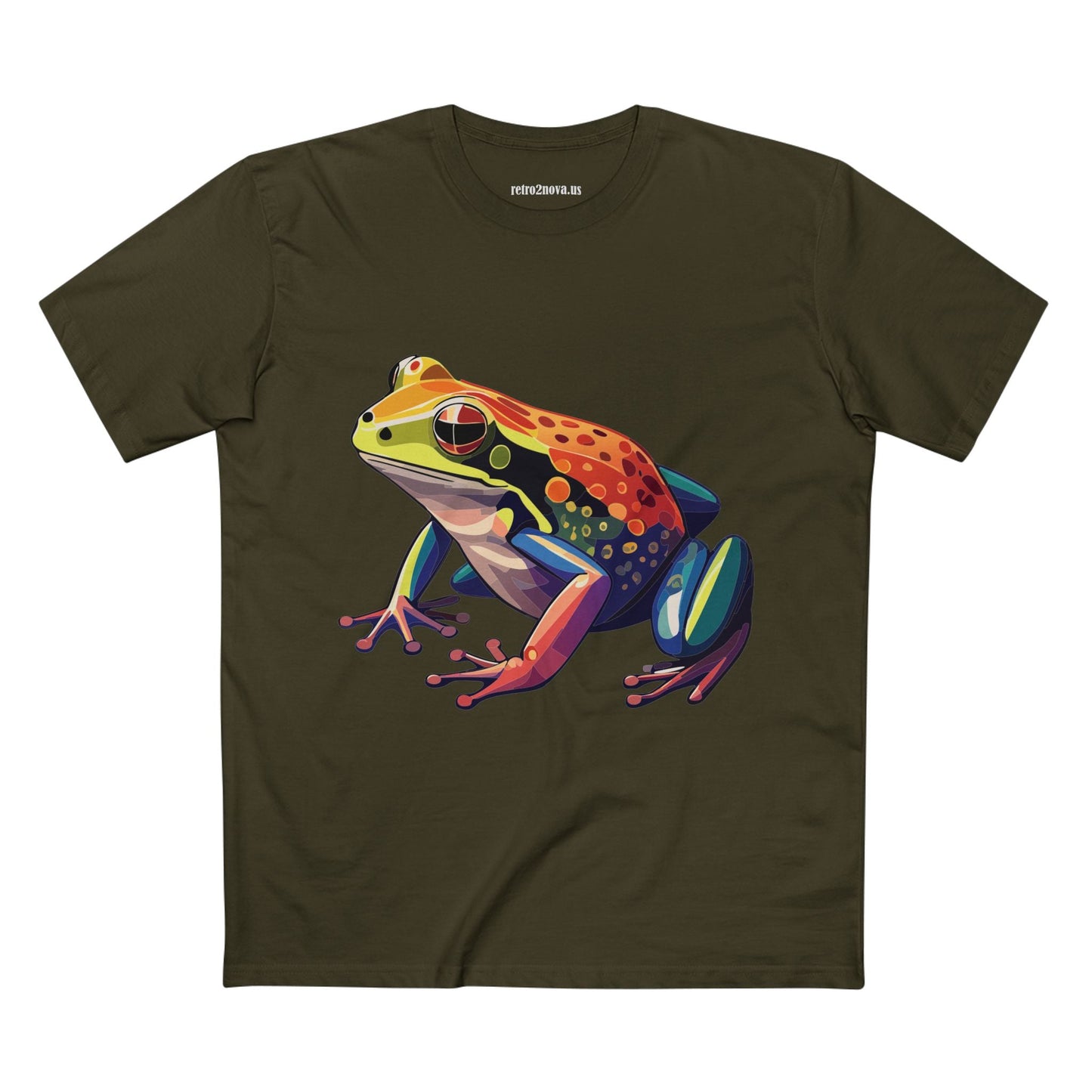 Unisex Premium Cotton Tee Frog Animal Shirt Original Art Design Retro2Nova Art Collection Exclusives