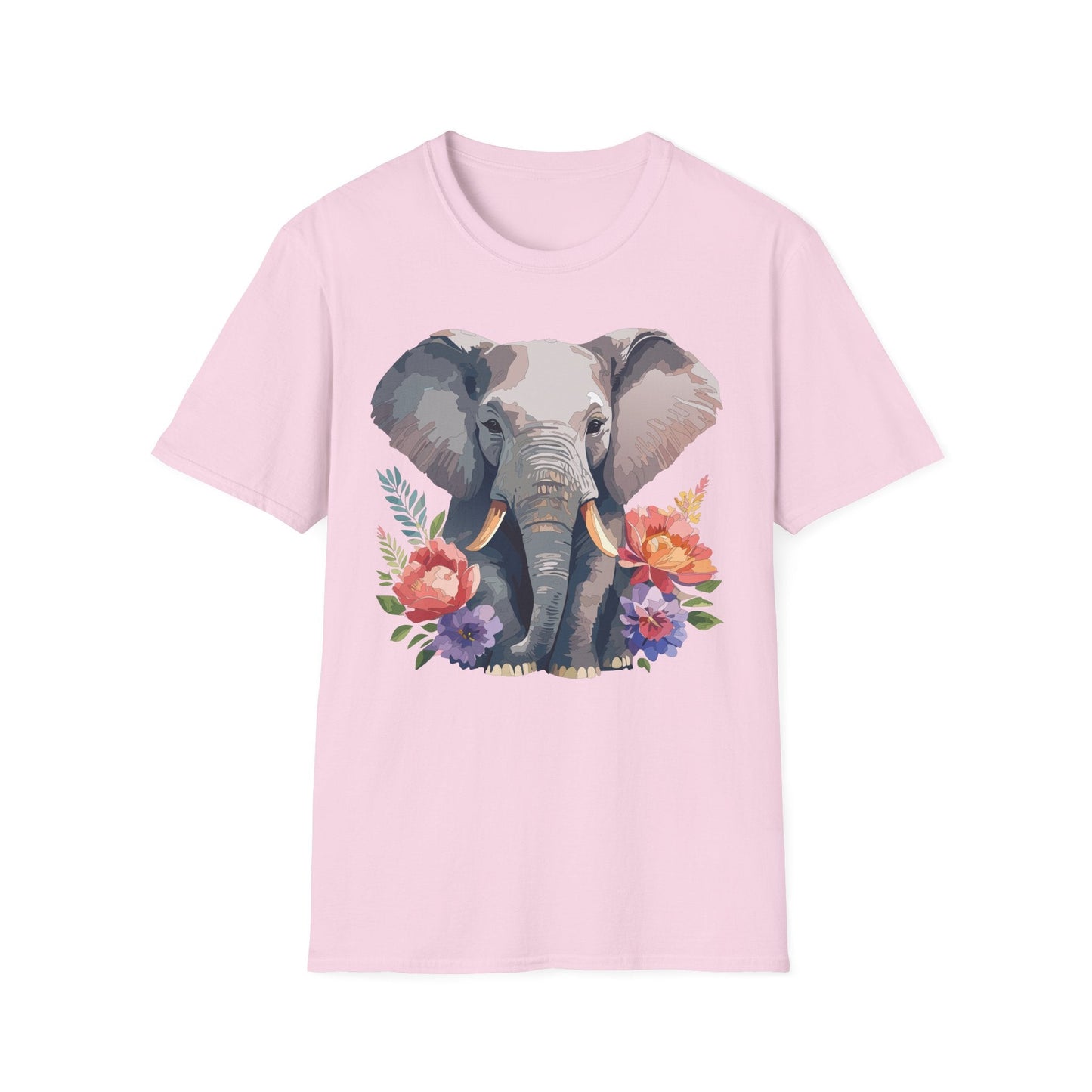 Elephant T Shirt Unisex Gildan Softstyle 64000 100 Percent Ring Spun Cotton Casual Tee