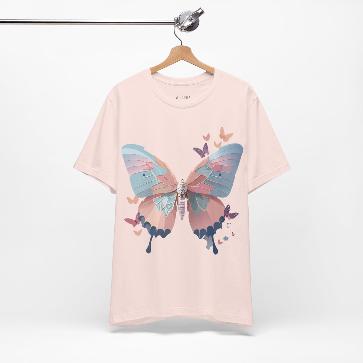 Butterfly Graphic Unisex Cotton Bella+Canvas Tee with Art Design n109