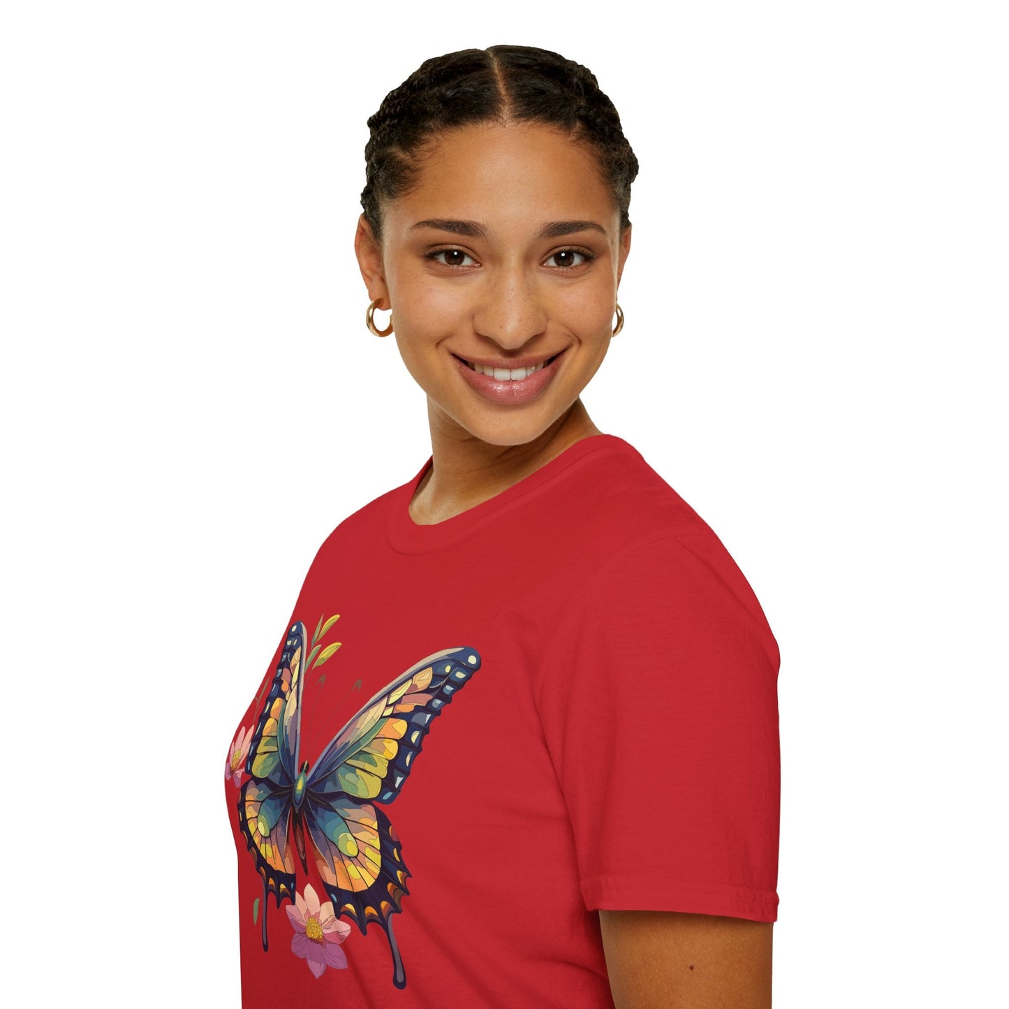 Butterfly Shirt Unisex Monarch Butterfly T Shirt Softstyle Cotton Tee One Hundred Percent Ring Spun