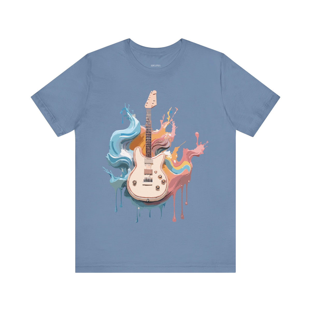 Music Graphic Unisex Cotton Bella+Canvas Tee with Art Design m119
