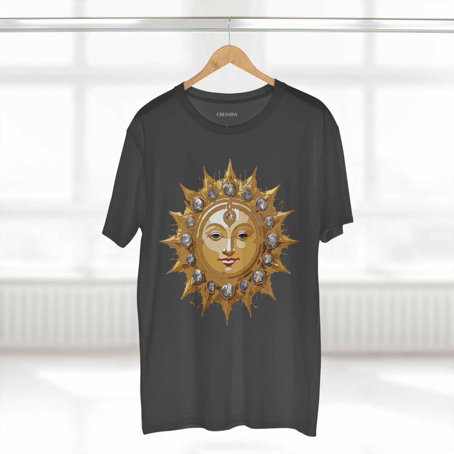 Gold Sun Graphic Unisex 100 Cotton T-Shirt with Golden Art Design 2
