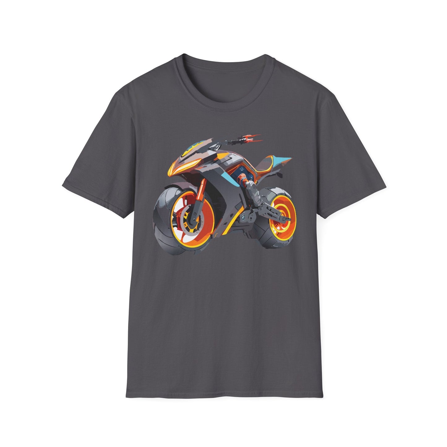 Unisex Bike T Shirt With Motorcycle Graphic MTB Tee Cotton Softstyle Comfort For Riders