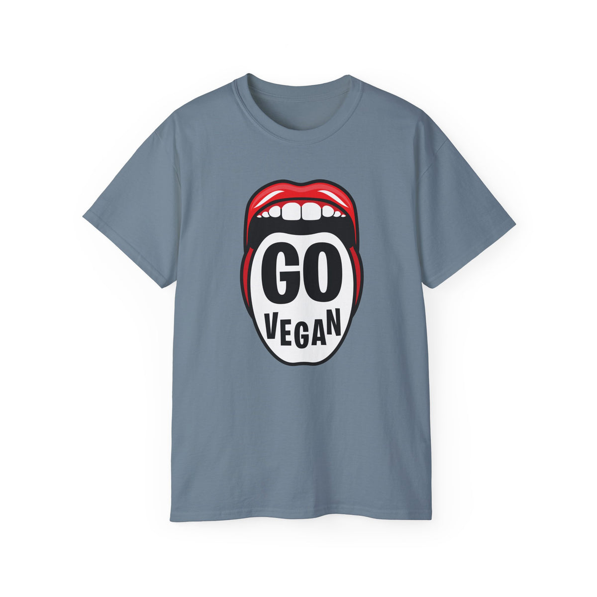 Go Vegan mouth graphic Tee | Vegan advocacy shirt