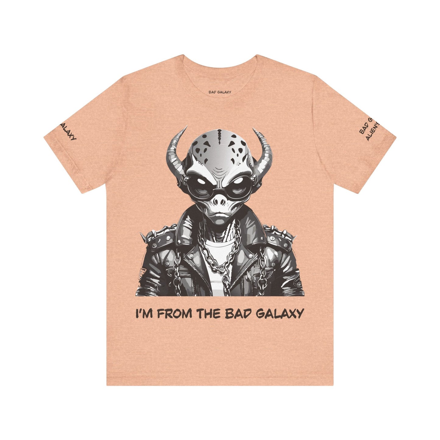 Alien Graphic Tee Shirt From Bad Galaxy Made To Order In USA 100 Percent Cotton Eco Friendly Inks