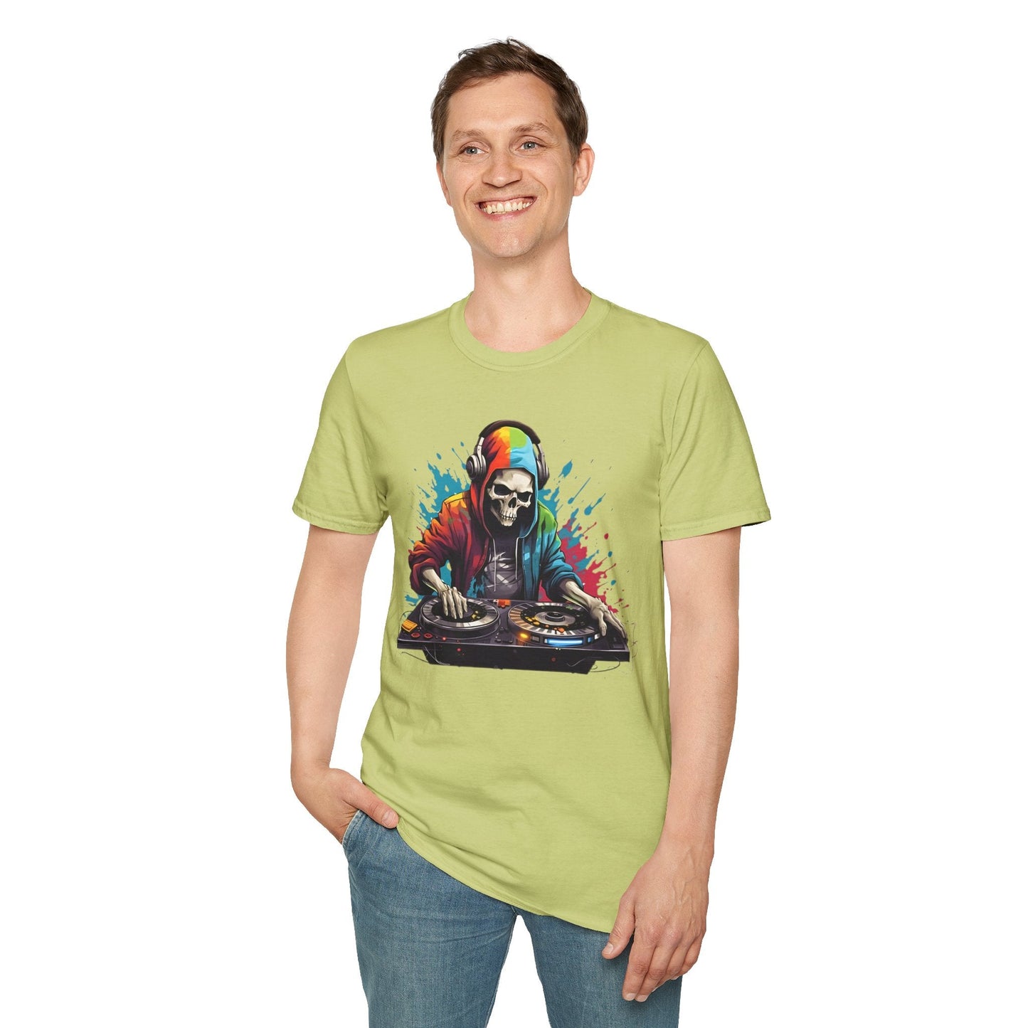 Skull Graphic Unisex Cotton T-shirt with Skeleton Artwork Design 8