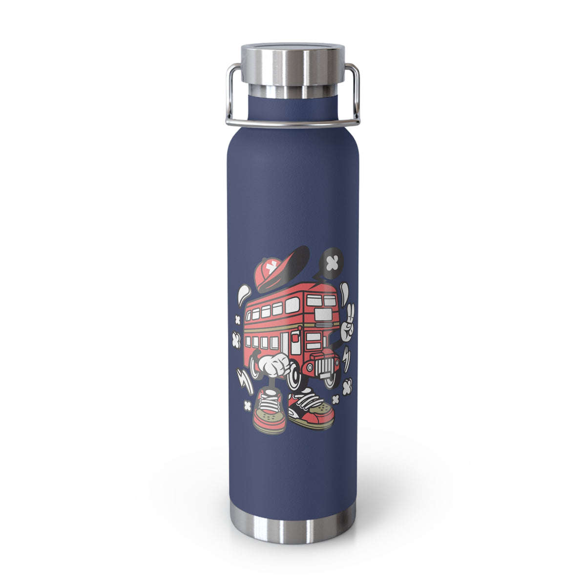 22oz Copper Insulated Water Bottle with Cartoon Design - CV27