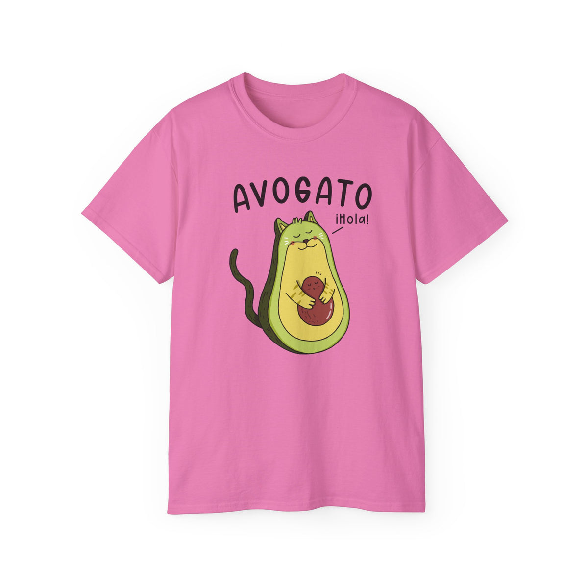 Avogato Avocado Cat Tee | Cute Avocado Cat Illustration