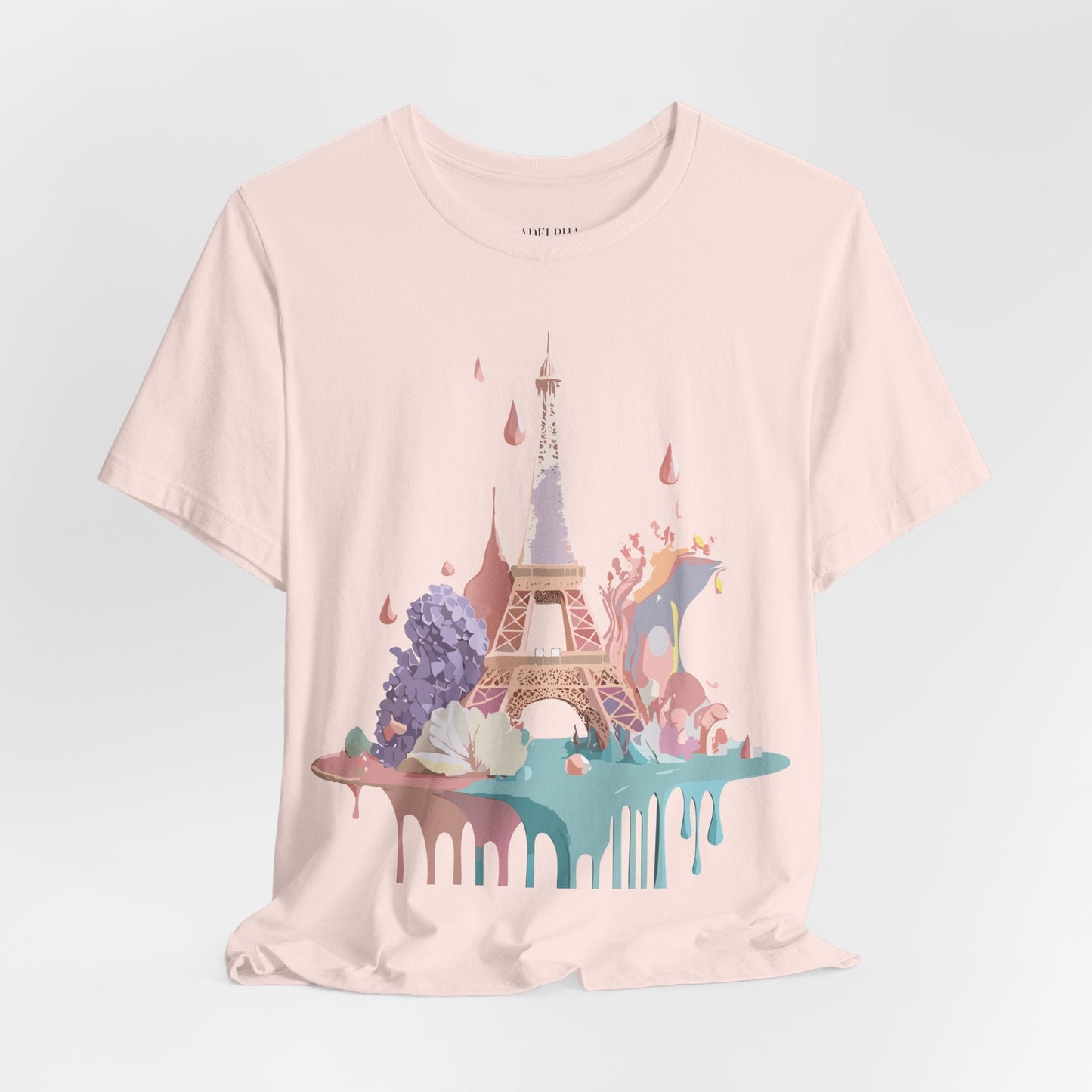Paris Tourist Shirt Unisex Graphic Tee Vintage Inspired Artwork by Adelpha Short Sleeve Jersey