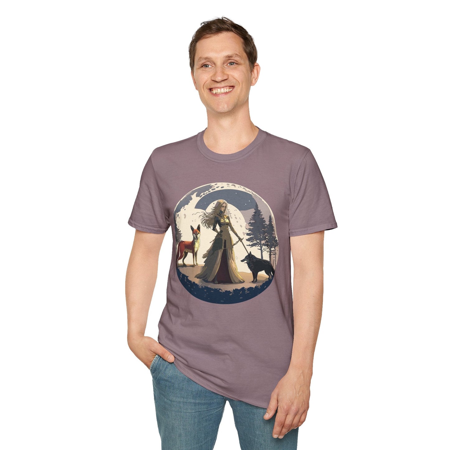 Womens Graphic T Shirt Art Design Tee Softstyle 64000 Gildan Unisex Short Sleeve