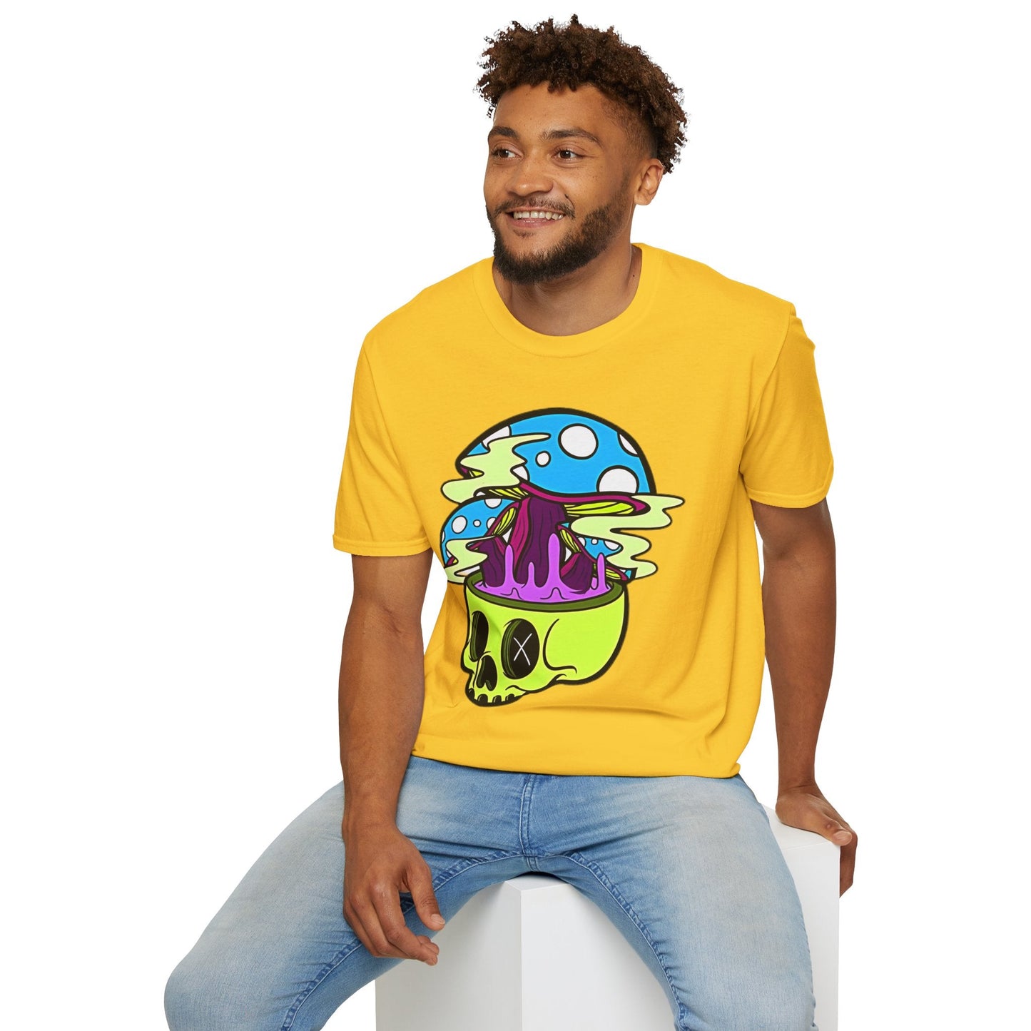 Skull Graphic Unisex Cotton T-shirt with Skeleton Artwork Design 11