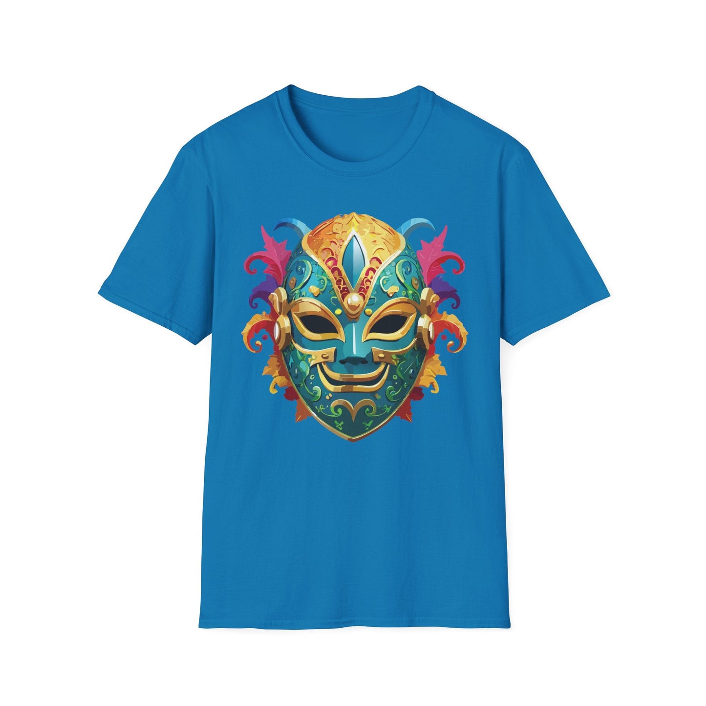 Mask Tee Shirt Unisex Softstyle Gildan 64000 100 Percent Ring Spun Cotton Comfortable Masquerade Tee