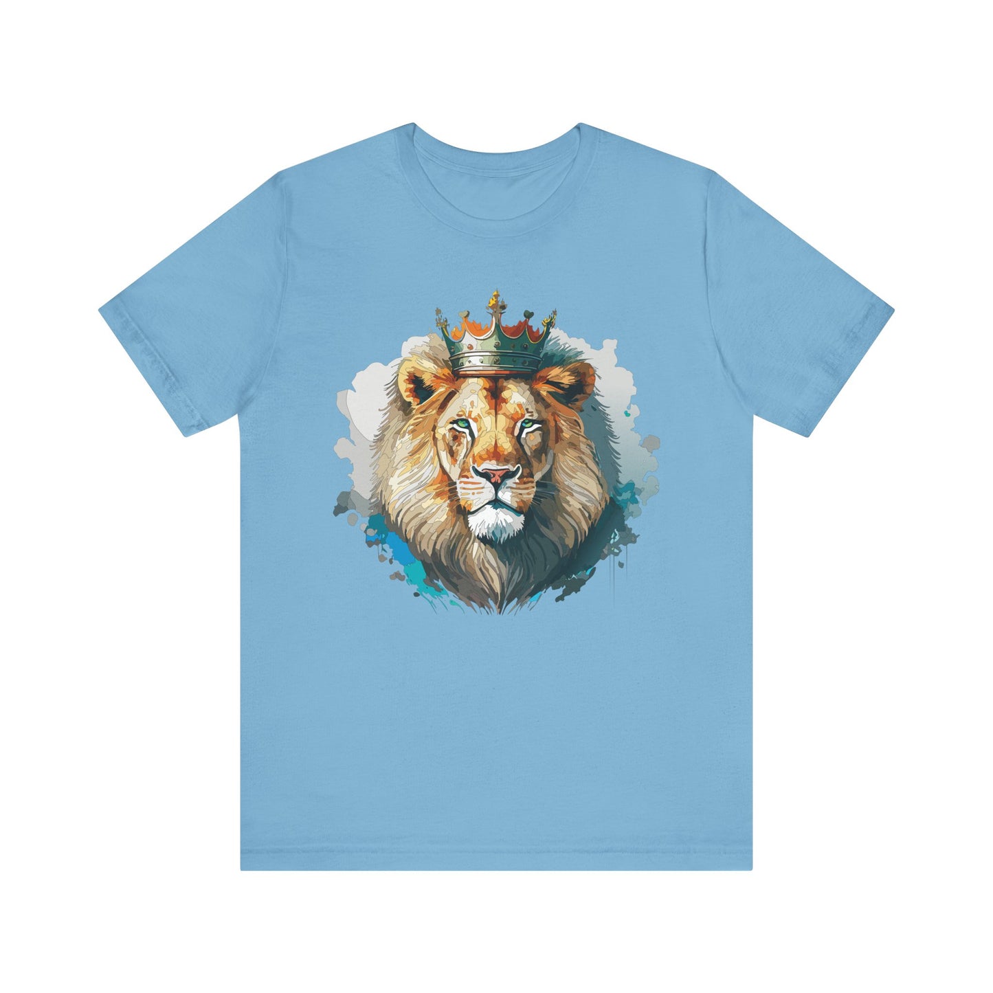 Unisex King Lion Tee, Animal Shirt, Tee Shirt with Lion, Crown T-Shirt, Animal King Tees, Crown Shirt, Safari T-Shirt 3