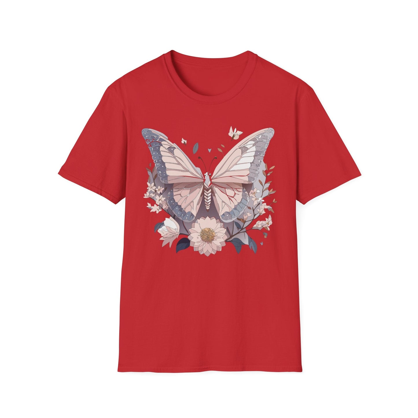 Butterfly Shirt Unisex Gildan Softstyle 64000 Monarch Butterfly Tee 100 Percent Ring Spun Cotton