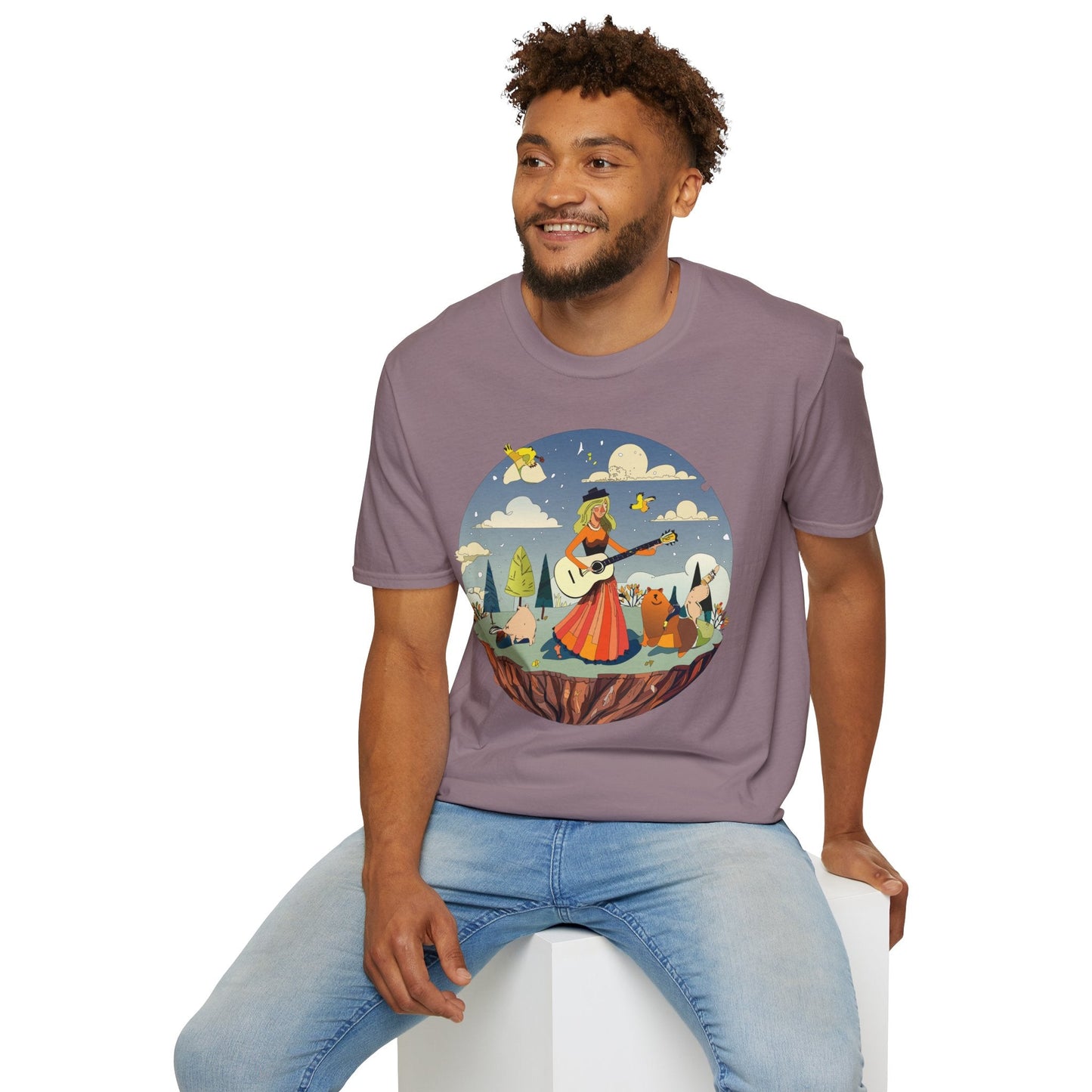 Womens Graphic T Shirt Art Design Tee Unisex SoftStyle Gildan 64000 100 Percent Cotton