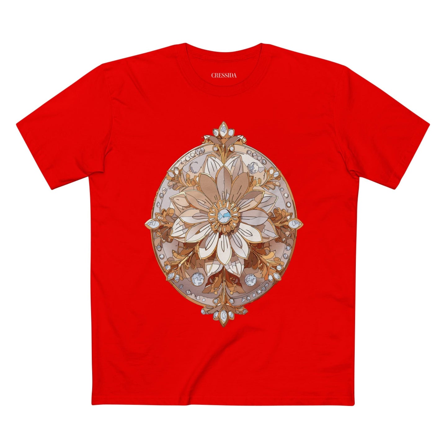 Floral Graphic T-Shirt Unisex 100 Cotton Art Design with Antique Flowers Tee 12